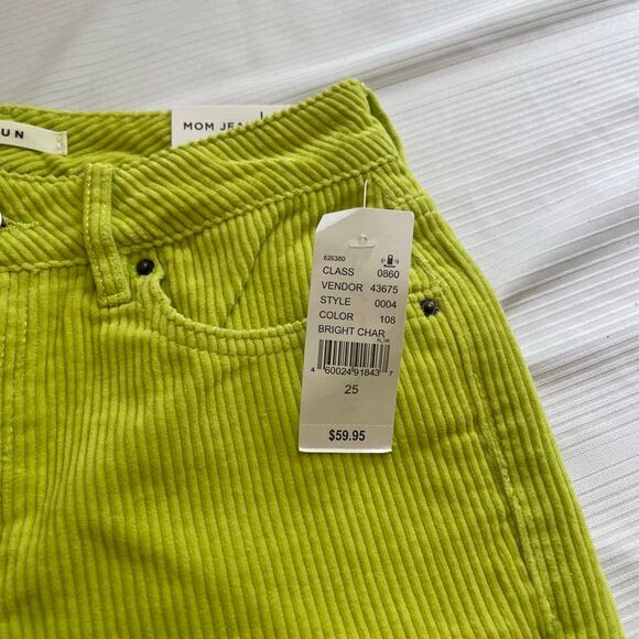 NWT Pacsun Mom Jean Corduroy Pants Size 25 New - Picture 6 of 9
